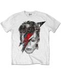 Тениска Rock Off David Bowie - Halftone Flash Face - 1t