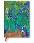 Тефтер Paperblanks Van Goghs Irises - 13 х 18 cm, 72 листа - 1t