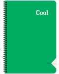 Тетрадка със спирала Keskin Color Cool - А4, 72 листа, широки редове, асортимент - 2t