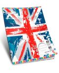 Ученическа тетрадка А5, 60 листа - Great Britain flag - 1t