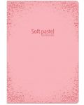 Тетрадка Lastva Soft Pastel - А4, 52 листа, широки редове, с ляво поле, асортимент - 2t