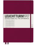 Тефтер Leuchtturm1917 Master Slim - А4+, линиран, Port Red - 1t