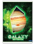 Tетрадка Lastva Galaxy - A4, 52 листа, широки редове, асортимент - 1t