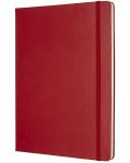 Тефтер с твърди корици Moleskine Classic Ruled XL - Червен, линирани листове - 2t