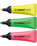 Текст маркер Stabilo Neon - 3 цвята - 2t