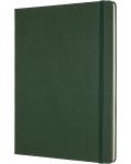 Тефтер с твърди корици Moleskine Classic Ruled XL - Зелен, линирани листове - 2t