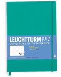 Тефтер Leuchtturm1917 Sketchbook Master - А4+, бели страници, Emerald - 1t