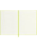 Тефтер с твърди корици Moleskine Classic Ruled XL - Lemon Green, редове - 5t