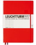 Тефтер Leuchtturm1917 Master Slim - А4+, линиран, Red - 1t