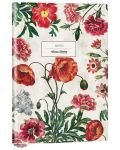 Тефтер Victoria's Journals Florals - Poppy, пластична корица, на редове, 96 листа, А6 - 1t