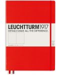 Тефтер Leuchtturm1917 Master Slim - А4+, бели страници, Red - 1t