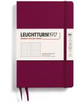 Тефтер Leuchtturm1917 Paperback - B6+, червен, страници на точки, твърди корици - 1t
