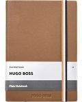 Тефтер Hugo Boss Iconic - A5, с бели листа, кафяв - 1t