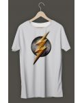 Тениска Justice League - The Flash logo, бяла - 1t