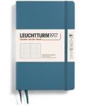 Тефтер Leuchtturm1917 Paperback - B6+, син, страници на точки, твърди корици - 1t