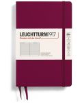 Тефтер Leuchtturm1917 Paperback - B6+, червен, линиран, твърди корици - 1t