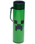 Термос с дигитален термометър Puckator - Minecraft Creeper, 450 ml  - 1t