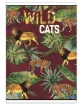 Тетрадка Lastva Wild Cats - А5, 52 листа, широки редове, с ляво поле, асортимент - 2t