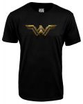 Тениска Justice League - Wonder Woman logo, черна - 1t