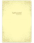 Тетрадка Lastva Soft Pastel - А5, 52 листа, широки редове, с ляво поле, асортимент - 2t