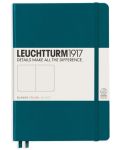 Тефтер Leuchtturm1917 - А5, бели страници, Pacific Green - 1t