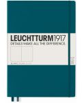Тефтер Leuchtturm1917 Master Slim - А4+, бели страници, Pacific Green - 1t