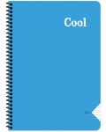 Тетрадка със спирала Keskin Color Cool - А4, 72 листа, широки редове, асортимент - 1t