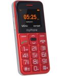Мобилен телефон myPhone - Halo Easy, 1.77", 4MB, червен - 2t
