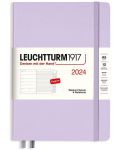 Тефтер Leuchtturm1917 Weekly Planner and Notebook - A5, лилав, 2024 - 1t