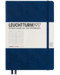 Тефтер Leuchtturm1917 Medium - A5, син, страници на редове - 1t