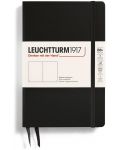 Тефтер Leuchtturm1917 Paperback - B6+, черен, бели листове, твърди корици - 1t