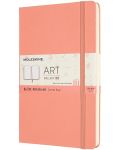 Тефтер с твърди корици Moleskine Art - Sketchbook, розов - 1t