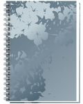Тетрадка със спирала Black&White - Luxury Flowers, A4, 100 листа, 2 теми, асортимент - 2t