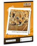 Ученическа тетрадка Ars Una - Animals Lion, A5, с 2 полета, 32 листа - 1t