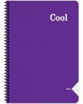 Тетрадка със спирала Keskin Color Cool - А4, 72 листа, широки редове, асортимент - 6t