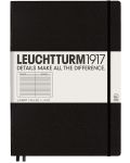 Тефтер Leuchtturm1917 Master Classic - А4+, черен, страници на редове - 1t
