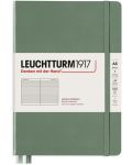 Тефтер Leuchtturm1917 - Medium A5, страници на редове, Olive - 1t