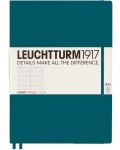 Тефтер Leuchtturm1917 Master Slim - А4+, линиран, Pacific Green - 1t
