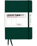 Тефтер Leuchtturm1917 Natural Colors - A5, тъмнозелен, бели листове, твърди корици - 1t