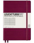 Тефтер Leuchtturm1917 Medium - A5, бордо, страници на редове - 1t