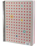Тетрадка със спирала Colori - A4, 100 листа, широки редове, твърда корица, асортимент - 3t
