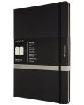 Тефтер с твърди корици Moleskine Pro Collection A4 - Черен, линирани страници - 1t
