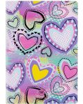 Тетрадка Cool Pack Pastel Hearts - A5, 32 листа, тесни цветни редове - 1t