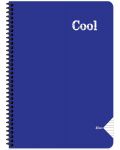 Тетрадка със спирала Keskin Color Cool - А4, 72 листа, широки редове, асортимент - 4t