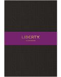 Тефтер Liberty Tudor - A5, черен, релефен - 1t