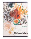 Тетрадка Black&White Girl - А5, 80 листа, широки редовве, асортимент - 7t