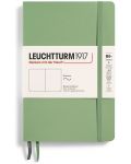 Тефтер Leuchtturm1917 Paperback - B6+, светлозелен, бели листове, меки корици - 1t