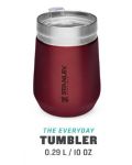 Термочаша с капак Stanley GO Everyday Tumbler - 290 ml, бордо - 3t