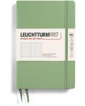 Тефтер Leuchtturm1917 Paperback - B6+, светлозелен, страници на точки, твърди корици - 1t
