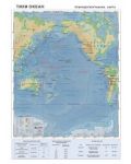 Тихи океан: Географска стенна карта (1:23 000 000) - 1t